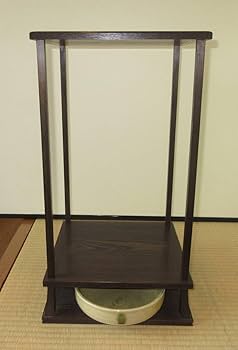Amazon.co.jp: 茶道具棚物桑小卓組立式桑地木製の黄瀬戸の卓下建